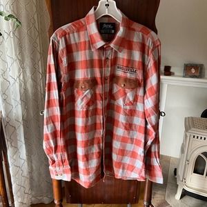 Kotis Made Woodinville bourbon 100% Cotton Flannel Large shirt
